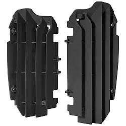 Преден предпазител за радиатор POLISPORT KAWASAKI KX250F(13-16) BLACK