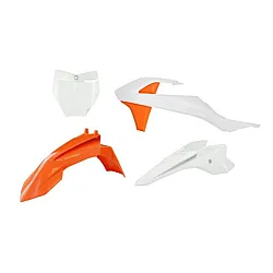 Комплект пластмаси RACETECH Plastic Kit 4 pcs KTM SX 50 16-23 (Orange/White)