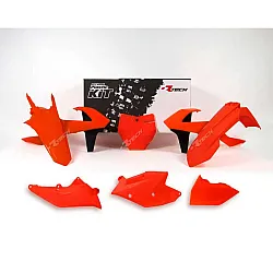 Комплект пластмаси RACETECH Plastic Kit Neon Orange/Black KTM 16-18