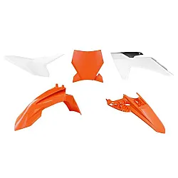 Комплект пластмаси RACETECH Plastic Kit (Orange/White) KTM SX 50 24-25