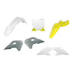 Комплект пластмаси RACETECH Plastic Kit (White/Yellow) Husq TC 50 24-25