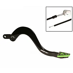 Заден лост за спирачка RFX Pro ST Rear Brake Lever (Black/Green) - Kawasaki KX250 05-08