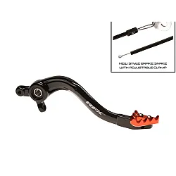 Заден лост за спирачка RFX Pro ST Rear Brake Lever (Hard Anodised Black/Orange) KTM/HUSQ SX/SX-F/TC/FC 2016