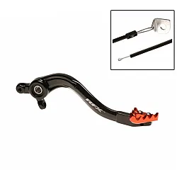 Заден лост за спирачка RFX Pro ST Rear Brake Lever (Hard Anodised Black/Orange) - KTM SX/EXC250
