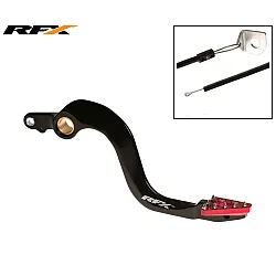 Заден лост за спирачка RFX Pro ST Rear Brake Lever (Hard Anodised Black/Red) - Honda CR250